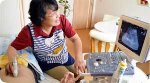 岡山県倉敷市のたんぽぽ助産院の診察